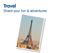 Travel photo albums and photo frames
